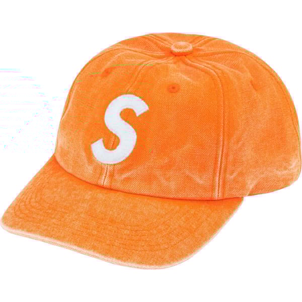 Supreme Pigment Canvas S Logo 6-Panel - Orange (front)