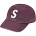 Supreme Pigment Canvas S Logo 6-Panel - Plum (front)