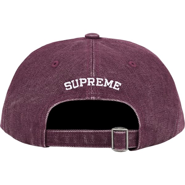Supreme Pigment Canvas S Logo 6-Panel - Plum (front)
