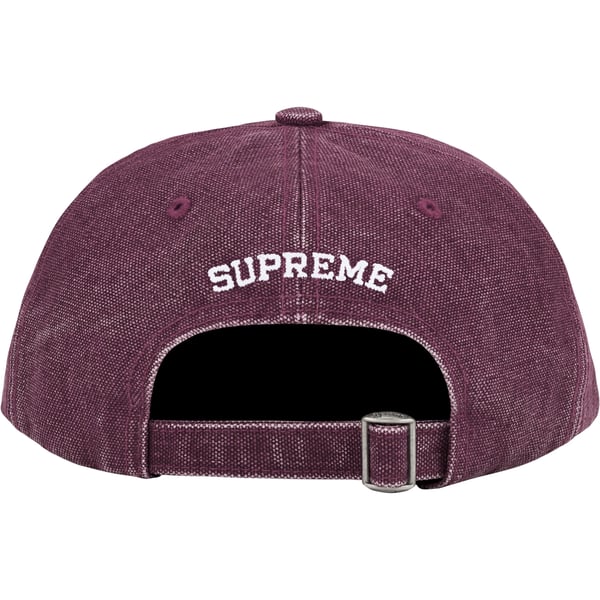 Supreme Pigment Canvas S Logo 6-Panel - Plum (front)