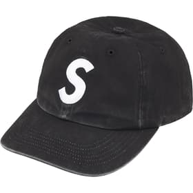 Supreme Pigment Coated 2-Tone S Logo 6-Panel Black