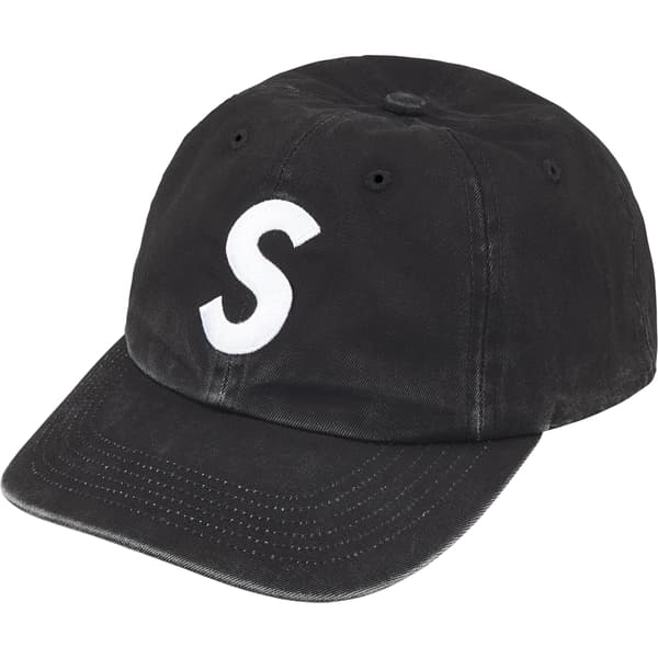 Supreme Pigment Coated 2-Tone S Logo 6-Panel - Black (front)