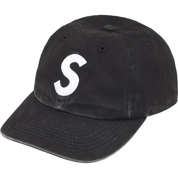 Supreme Pigment Coated 2-Tone S Logo 6-Panel - Black (front)