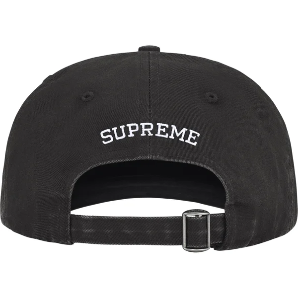 Supreme Pigment Coated 2-Tone S Logo 6-Panel - Black (front)