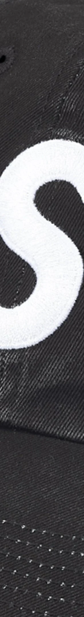 Supreme Pigment Coated 2-Tone S Logo 6-Panel - Black (front)