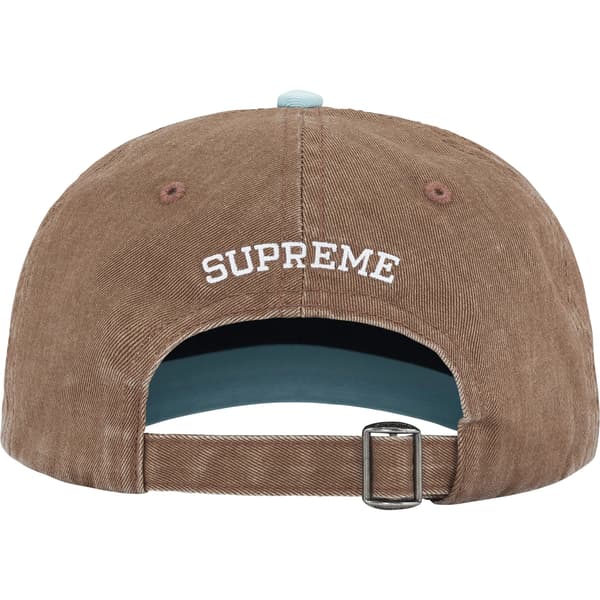 Supreme Pigment Coated 2-Tone S Logo 6-Panel - Brown (front)