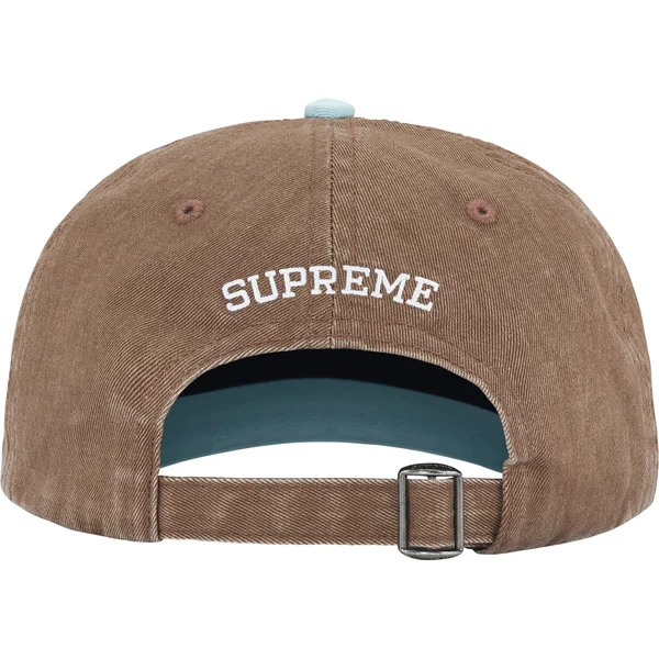 Supreme Pigment Coated 2-Tone S Logo 6-Panel - Brown (front)