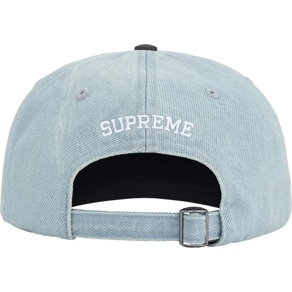 Supreme Pigment Coated 2-Tone S Logo 6-Panel - Denim (front)