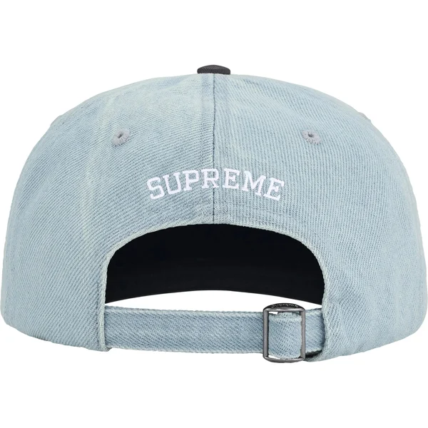 Supreme Pigment Coated 2-Tone S Logo 6-Panel - Denim (front)