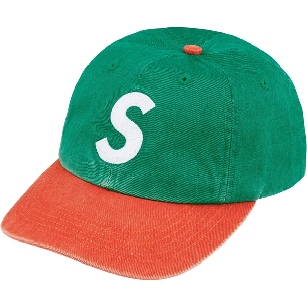 Supreme Pigment Coated 2-Tone S Logo 6-Panel - Green (front)