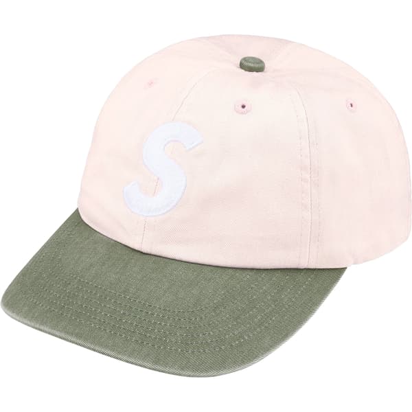 Supreme Pigment Coated 2-Tone S Logo 6-Panel - Light Pink (front)