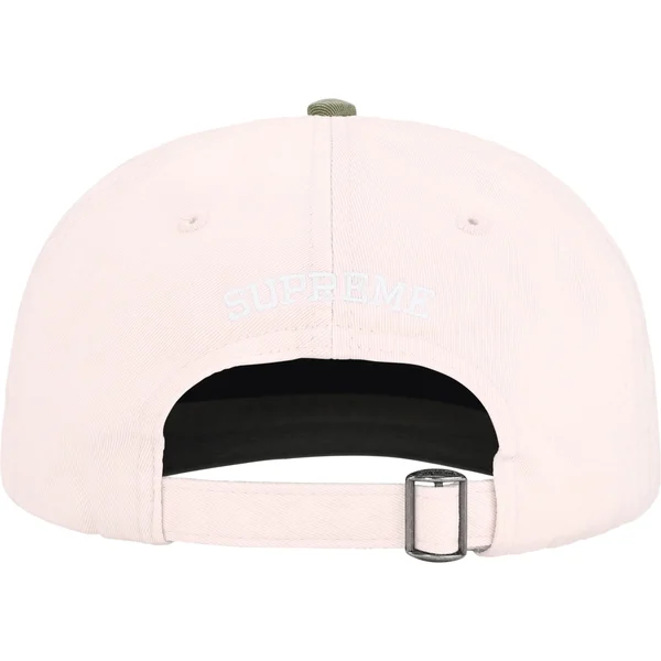 Supreme Pigment Coated 2-Tone S Logo 6-Panel - Light Pink (front)