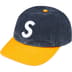Supreme Pigment Coated 2-Tone S Logo 6-Panel - Navy (front)