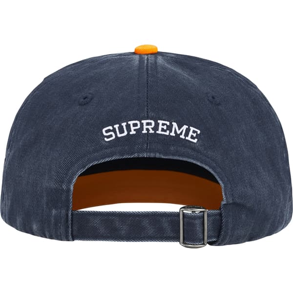 Supreme Pigment Coated 2-Tone S Logo 6-Panel - Navy (front)