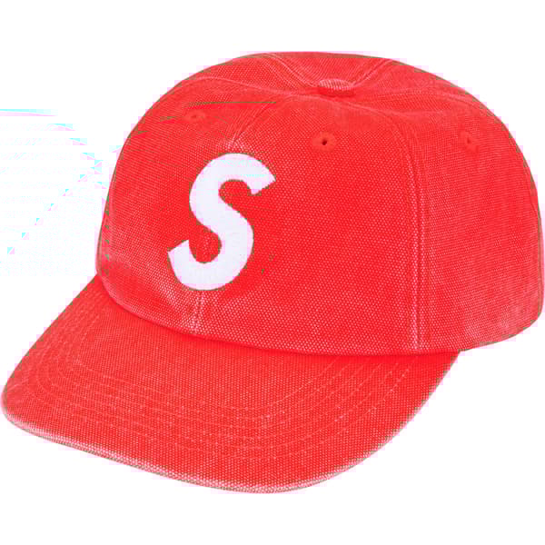 Supreme Pigment Coated Canvas S Logo 6-Panel - Bright Orange (front)