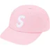 Supreme Pigment Coated Canvas S Logo 6-Panel - Light Pink (front)
