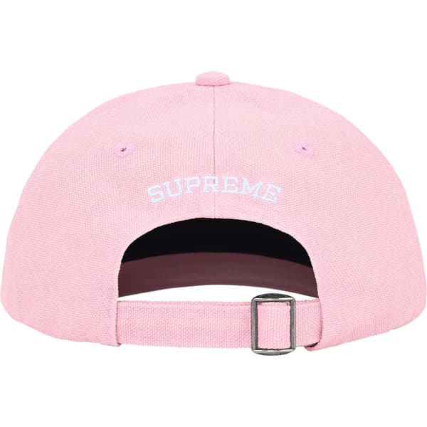 Supreme Pigment Coated Canvas S Logo 6-Panel - Light Pink (front)