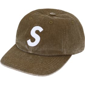 Supreme Pigment Coated Canvas S Logo 6-Panel Olive