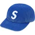 Supreme Pigment Coated Canvas S Logo 6-Panel - Royal (front)