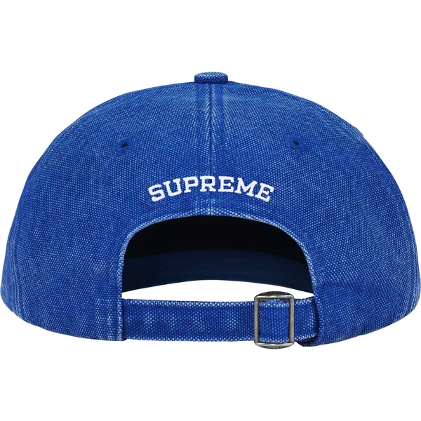 Supreme Pigment Coated Canvas S Logo 6-Panel - Royal (front)