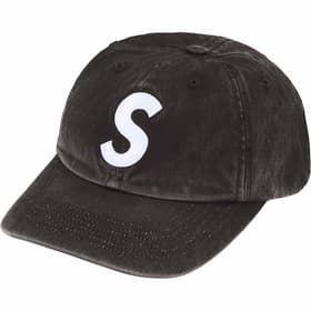 Supreme Pigment Coated S Logo 6-Panel Black