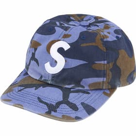 Supreme Pigment Coated S Logo 6-Panel Blue Camo