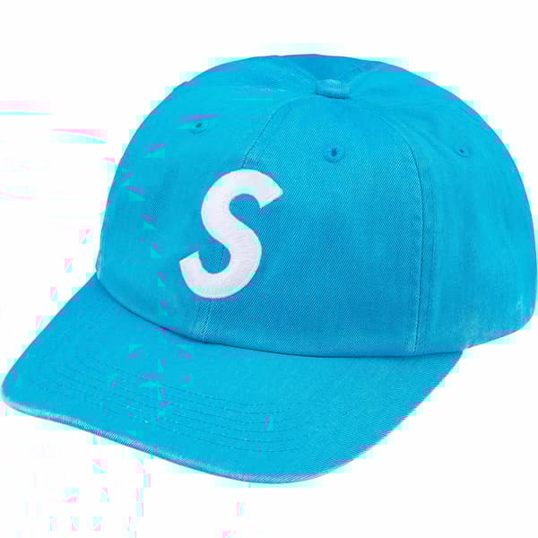 Supreme Pigment Coated S Logo 6-Panel - Bright Blue (front)