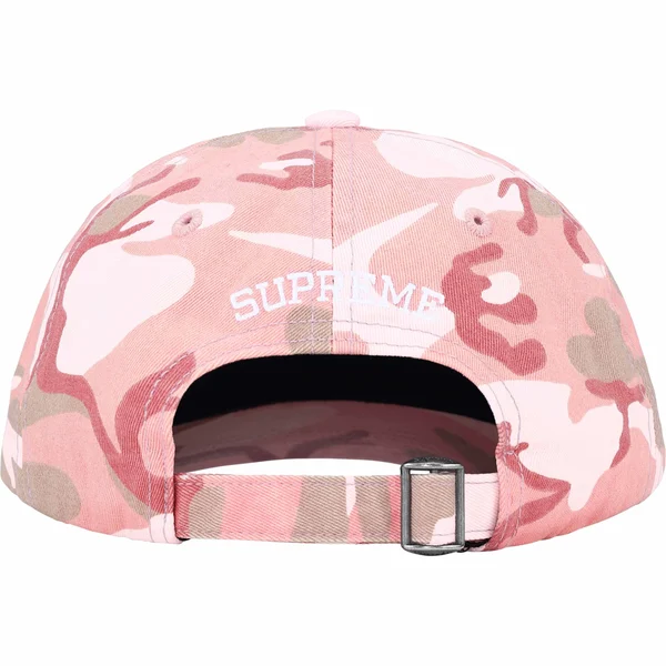 Supreme Pigment Coated S Logo 6-Panel - Pink Camo (front)