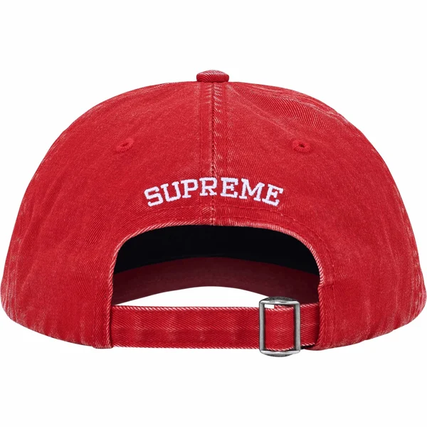 Supreme Pigment Coated S Logo 6-Panel - Red (front)