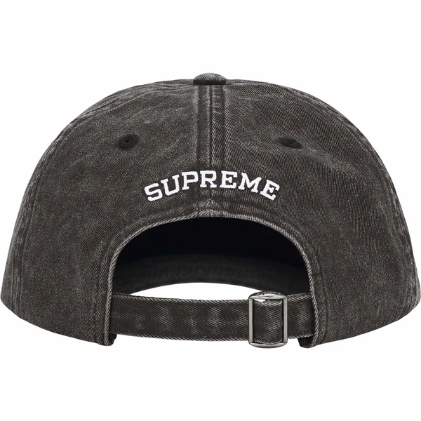 Supreme Pigment Dye 6-Panel - Black (front)