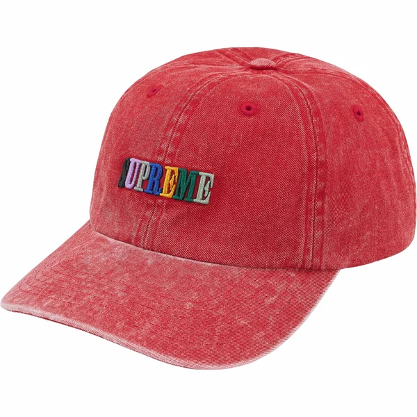 Supreme Pigment Dye 6-Panel - Red (front)