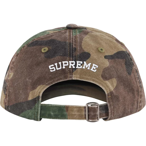 Supreme Pigment Dye 6-Panel - Woodland Camo (front)