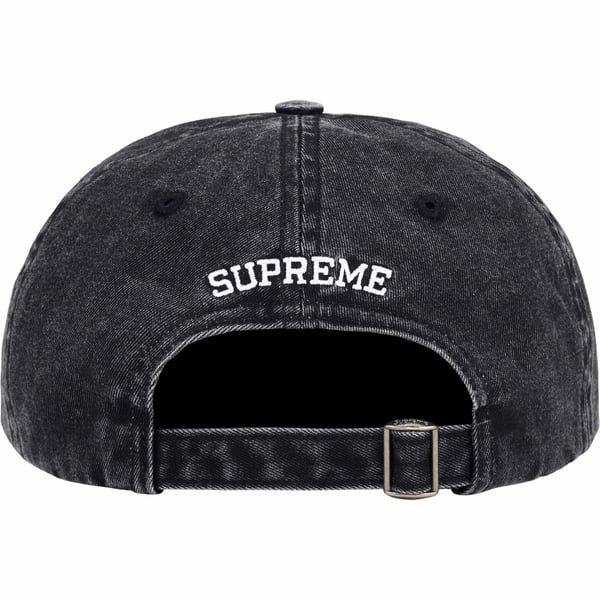 Supreme Pigment Print S Logo 6-Panel - Black (front)