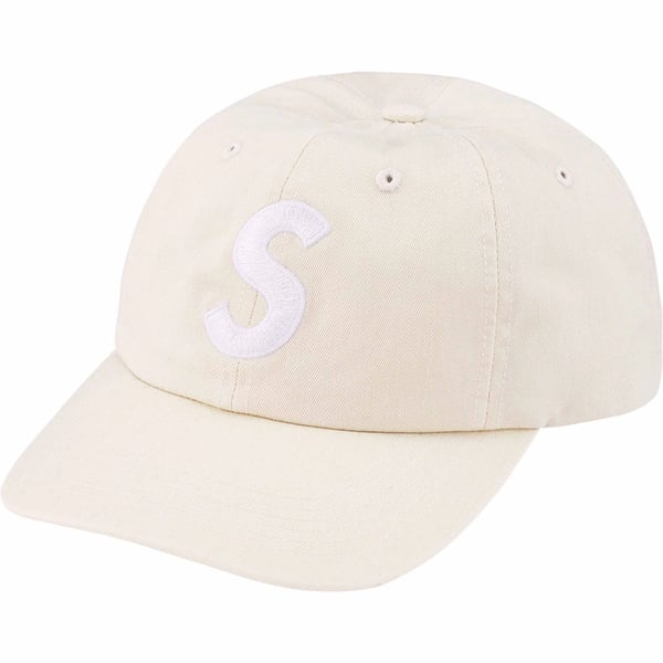 Supreme Pigment Print S Logo 6-Panel - Natural (front)