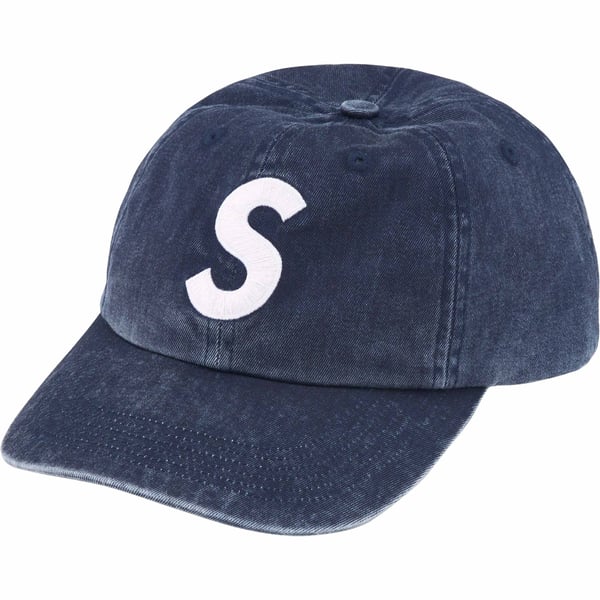 Supreme Pigment Print S Logo 6-Panel - Navy (front)