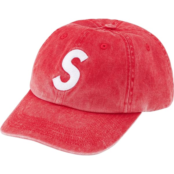 Supreme Pigment Print S Logo 6-Panel - Red (front)