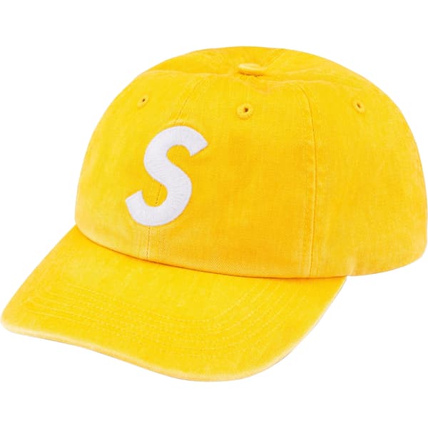 Supreme Pigment Print S Logo 6-Panel - Yellow (front)