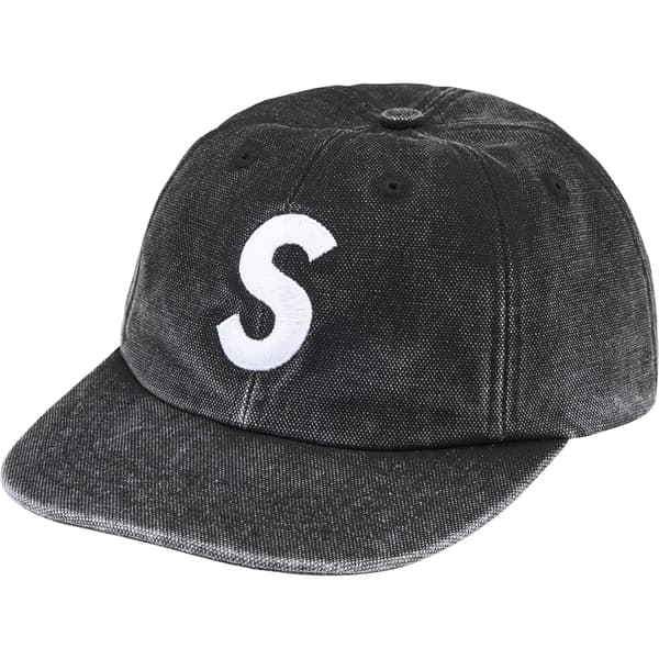 Supreme Pigment S Logo 6-Panel - Black (front)
