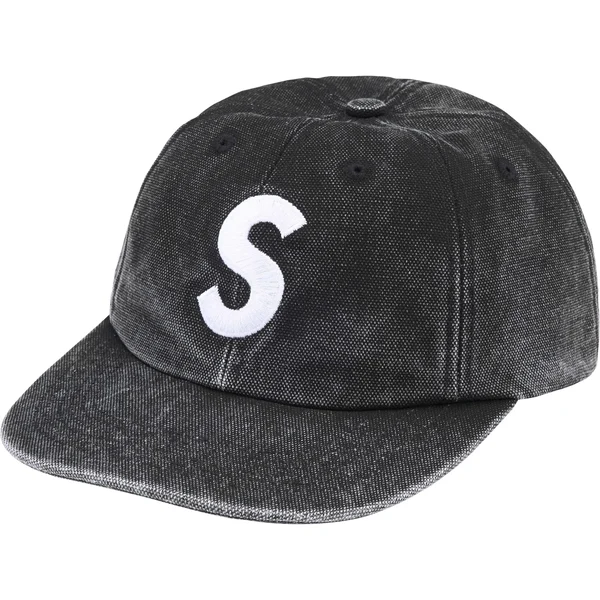 Supreme Pigment S Logo 6-Panel - Black (front)