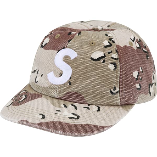 Supreme Pigment S Logo 6-Panel - Chocolate Chip Camo (front)
