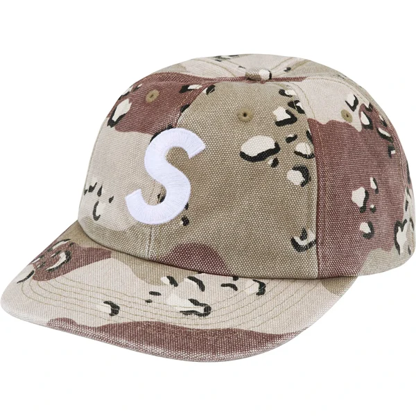 Supreme Pigment S Logo 6-Panel - Chocolate Chip Camo (front)