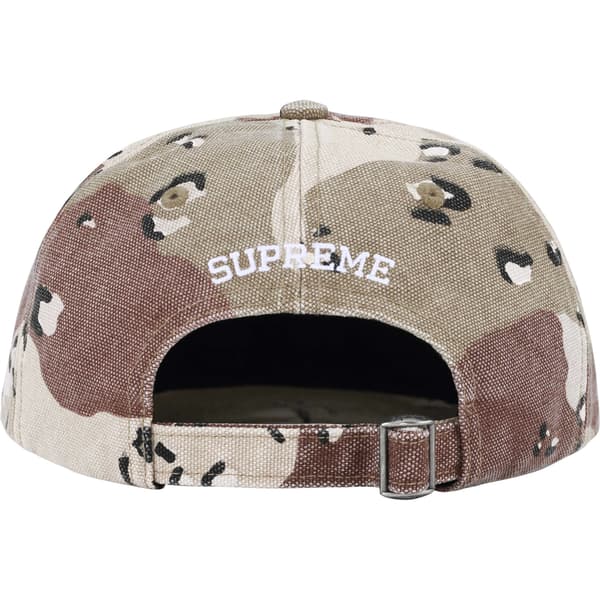 Supreme Pigment S Logo 6-Panel - Chocolate Chip Camo (front)