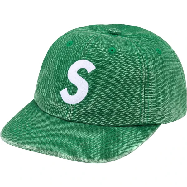 Supreme Pigment S Logo 6-Panel - Green (front)