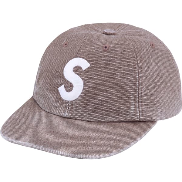 Supreme Pigment S Logo 6-Panel - Khaki (front)