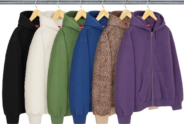Supreme Pilled Zip Up Hooded Sweatshirt - Product Image