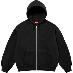 Supreme Pilled Zip Up Hooded Sweatshirt Black