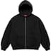 Supreme Pilled Zip Up Hooded Sweatshirt - Black (front)