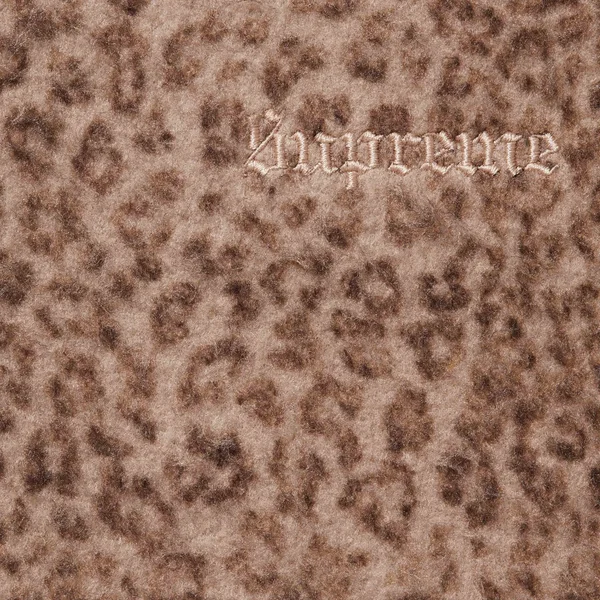 Supreme Pilled Zip Up Hooded Sweatshirt - Cheetah (front)