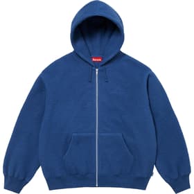 Supreme Pilled Zip Up Hooded Sweatshirt Dark Royal