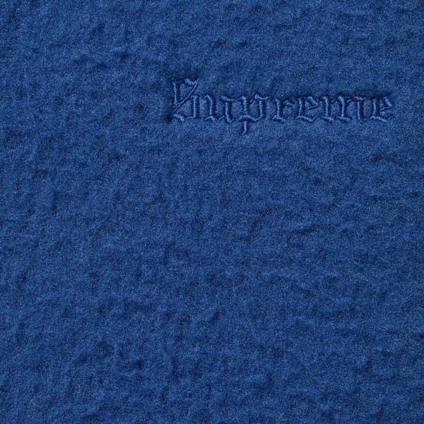 Supreme Pilled Zip Up Hooded Sweatshirt - Dark Royal (front)